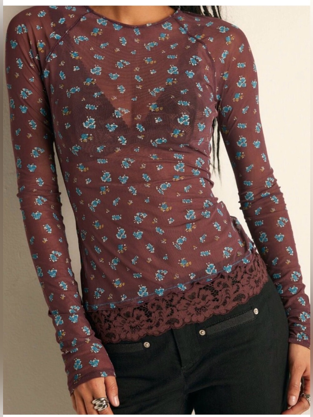 Free People Intimately Midnight Spark Layering Top